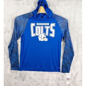 NWT NFL Indianapolis‎ Colts Performance Hoodie Mens Medium 88% Poly 12% Spandex